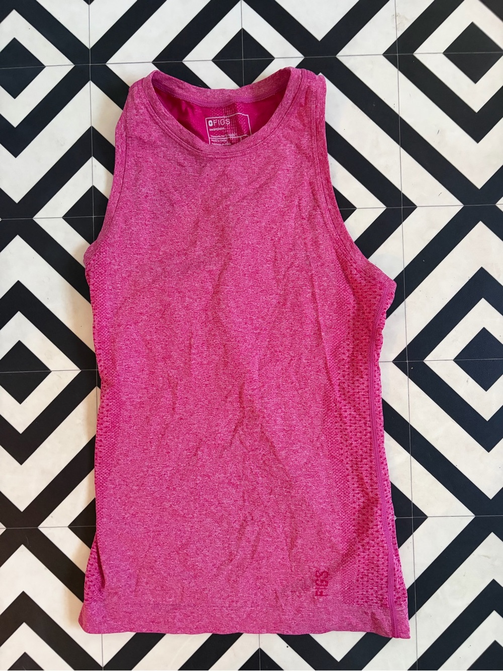 FIGS Women’s Pink Sleeveless Rose Active Tank Top XS